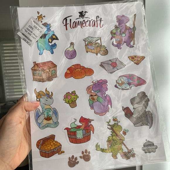 Flamecraft boardgame kickstarter edition bookmarks and pin - Picture 4 of 4